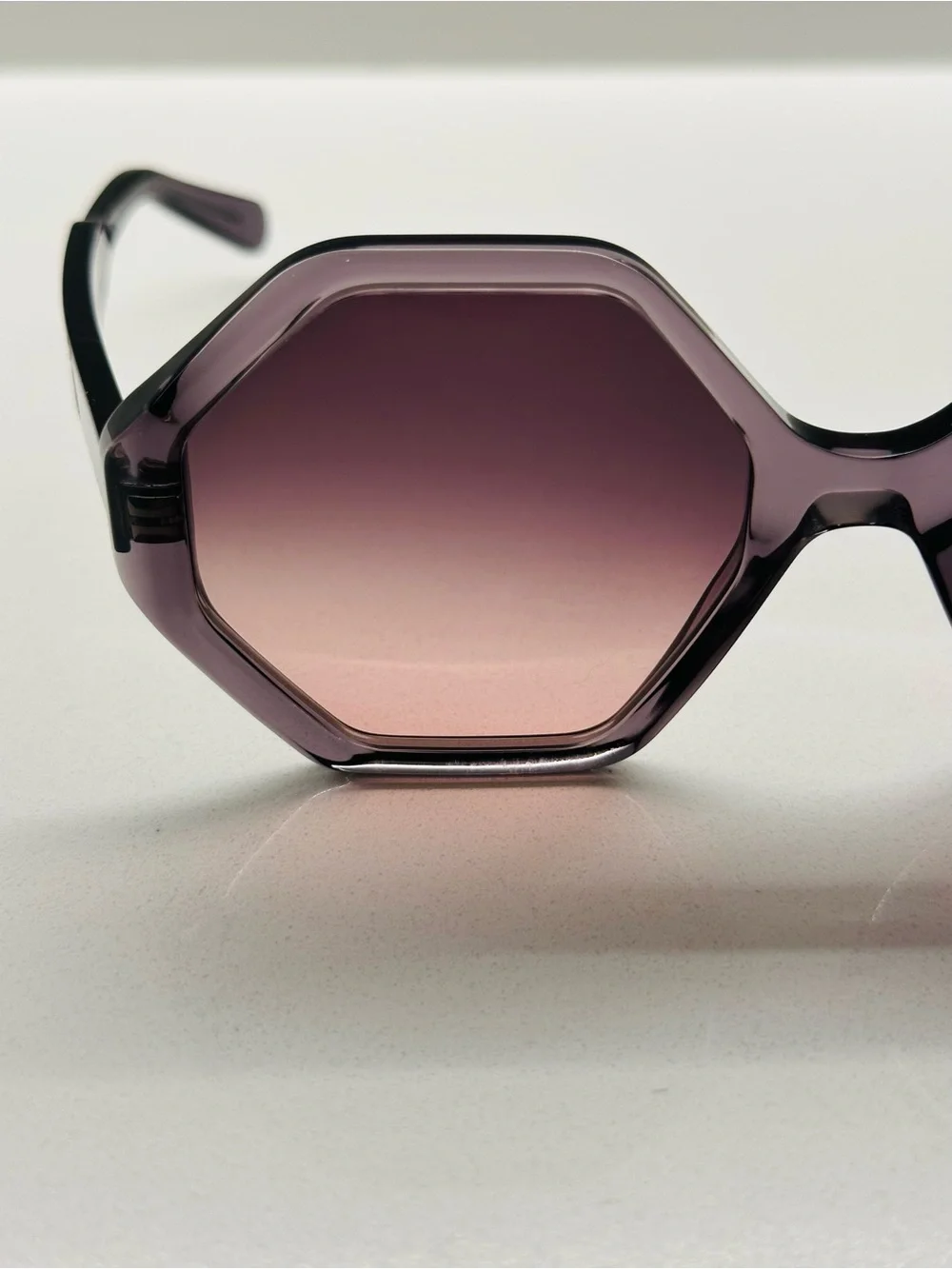 Salvatore Ferragamo Gradient Grey Geometric Sunglasses